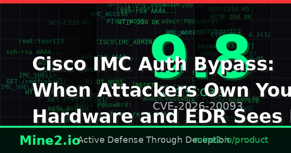 Cisco IMC CVSS 9.8 Authentication Bypass: When Attackers Own Your Hardware and EDR Sees Nothing