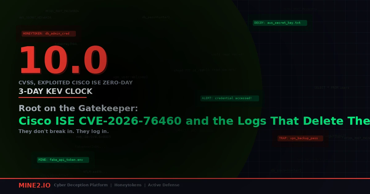 Root on the Gatekeeper: Cisco ISE CVE-2026-76460 and the Logs That Delete Themselves