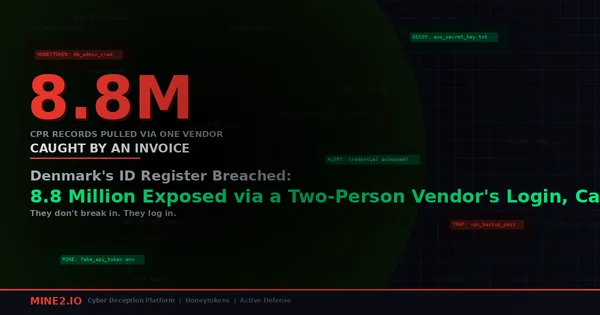 Denmark's ID Register Breached: 8.8 Million Exposed via a Two-Person Vendor's Login, Caught by an Invoice