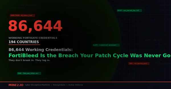 86,644 Working Credentials: FortiBleed Is the Breach Your Patch Cycle Was Never Going to Stop