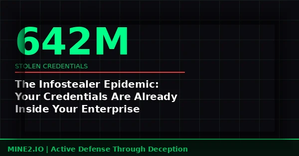 The Infostealer Epidemic: 642 Million Stolen Credentials Are Already Inside Your Enterprise