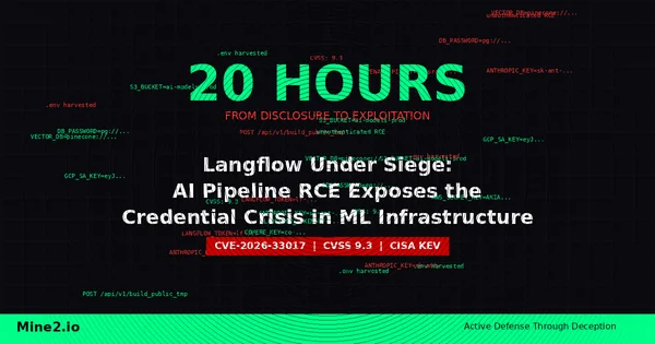 Langflow Under Siege: AI Pipeline RCE Exploited in 20 Hours Exposes the Hidden Credential Crisis in ML Infrastructure