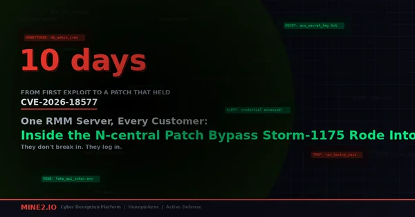 One RMM Server, Every Customer: Inside the N-central Patch Bypass Storm-1175 Rode Into MSP Networks