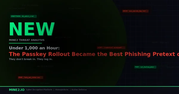 Under 1,000 an Hour: The Passkey Rollout Became the Best Phishing Pretext of 2026