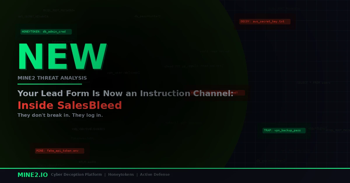 Your Lead Form Is Now an Instruction Channel: Inside SalesBleed