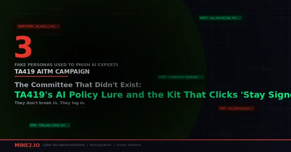 The Committee That Didn't Exist: TA419's AI Policy Lure and the Kit That Clicks 'Stay Signed In' for You