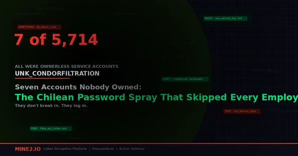 Seven Accounts Nobody Owned: The Chilean Password Spray That Skipped Every Employee