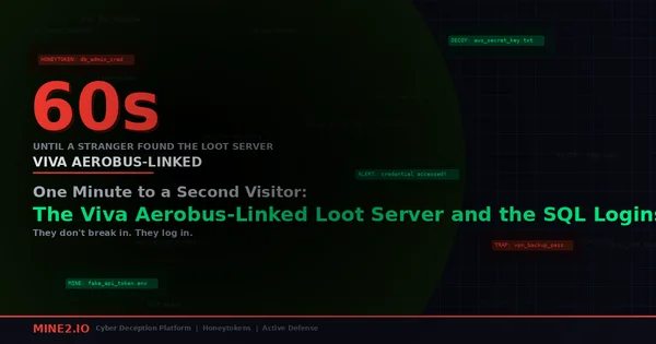 One Minute to a Second Visitor: The Viva Aerobus-Linked Loot Server and the SQL Logins It Was Mapping
